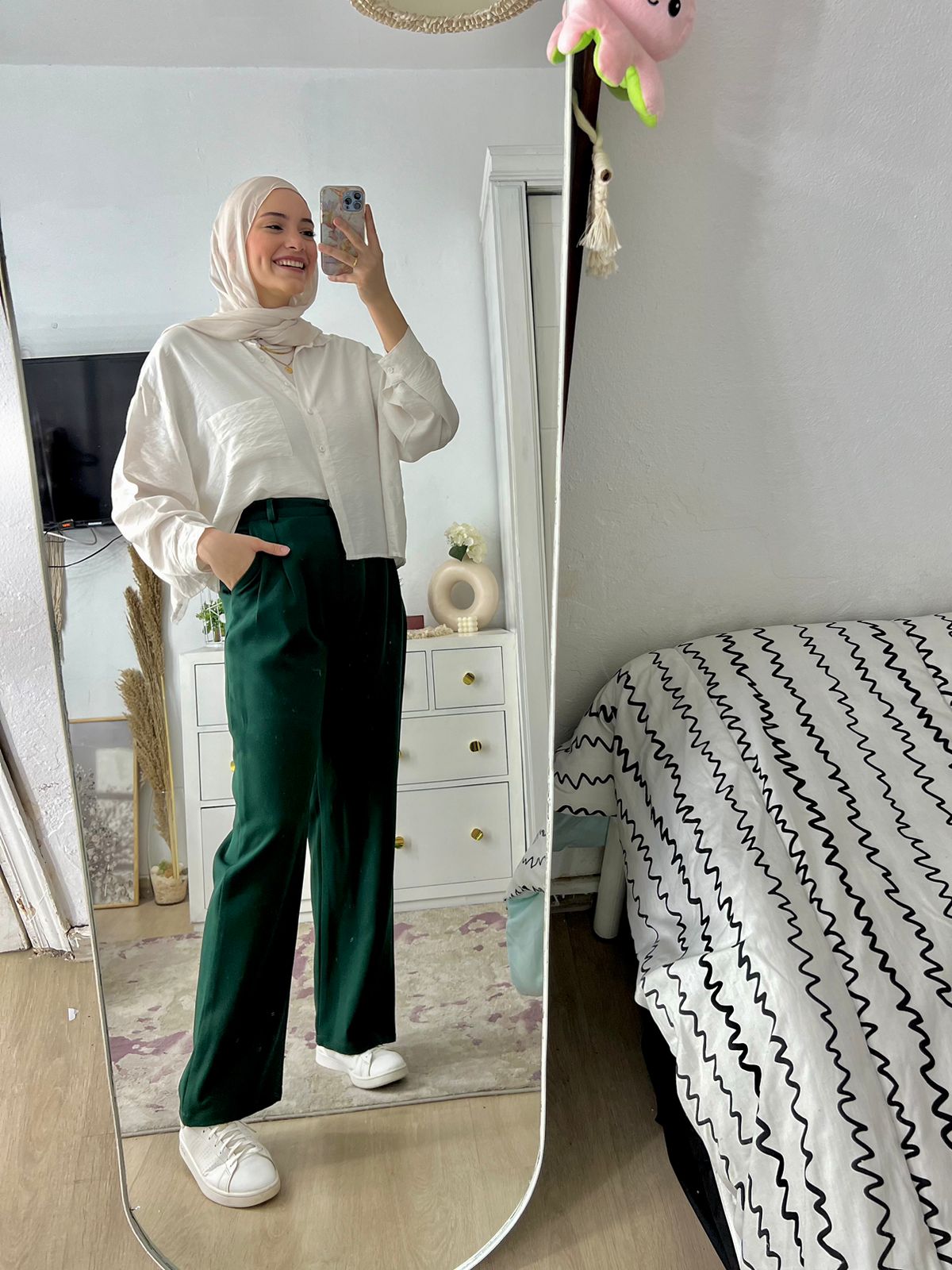 Emerald Green Wide Suit Pants