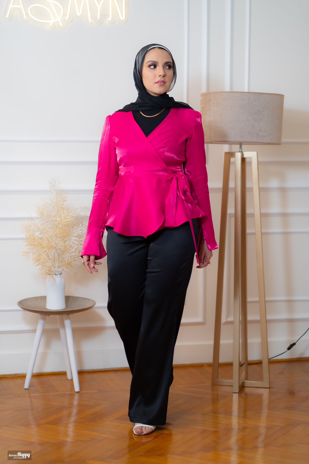 Black Satin Pants
