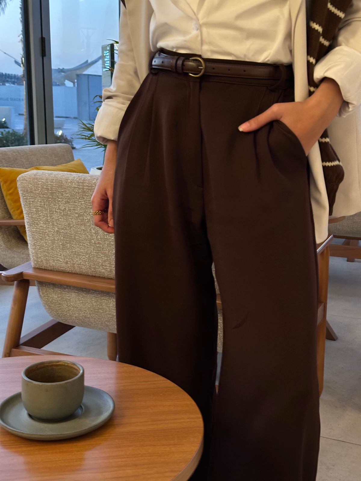 Brown Suit Pants