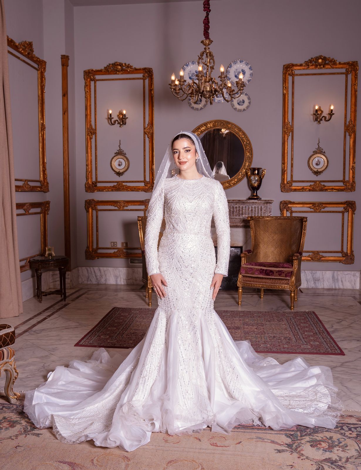 Sequinned Mermaid Wedding Dress