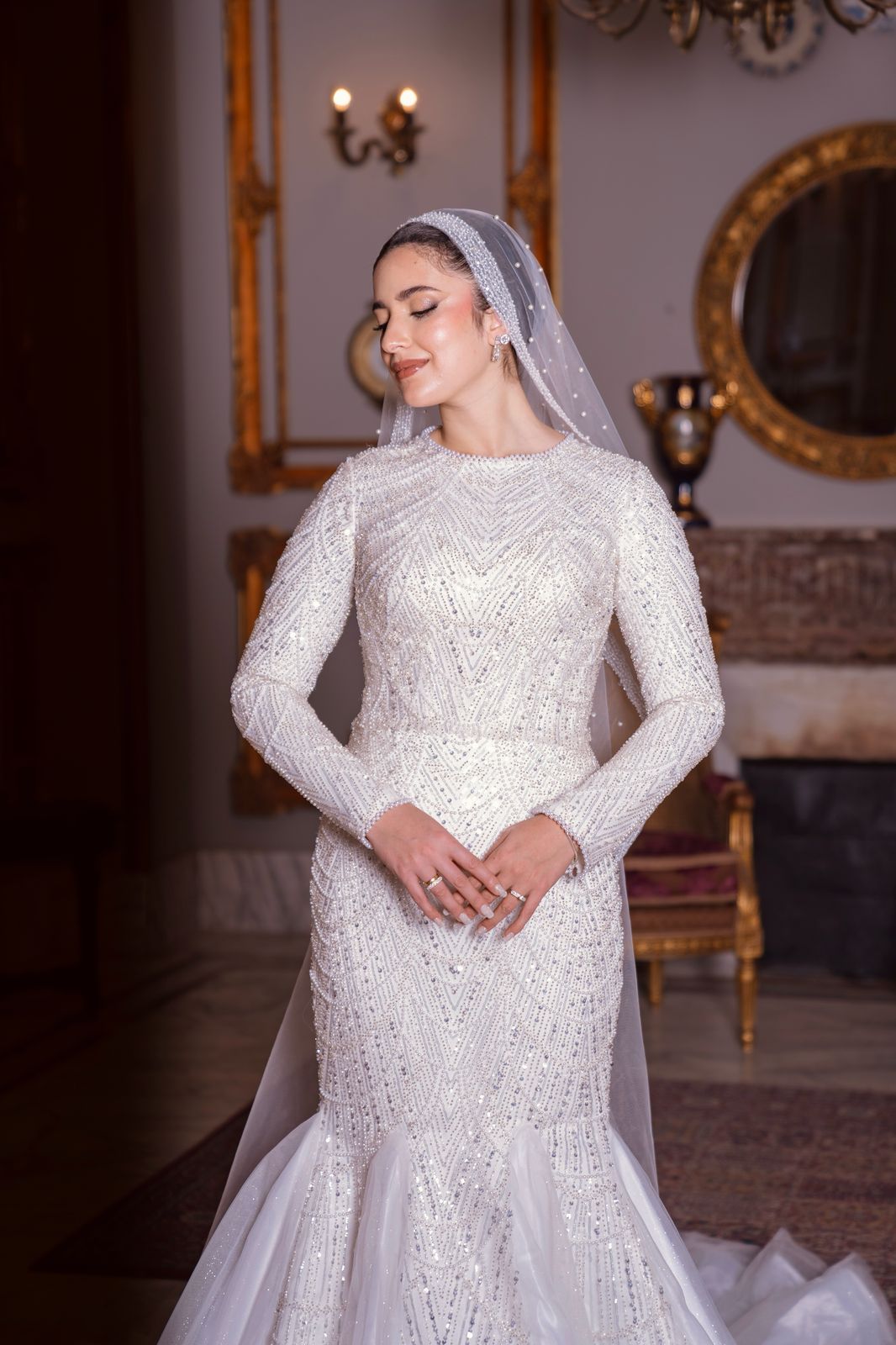 Sequinned Mermaid Wedding Dress