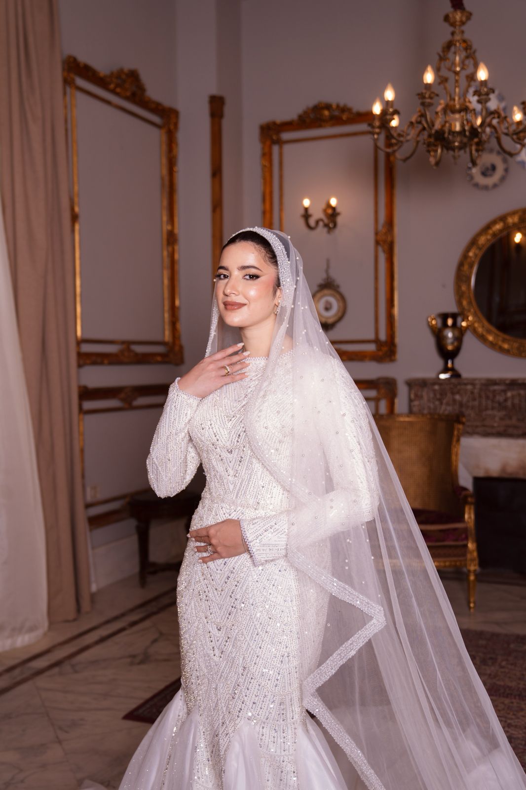 Sequinned Mermaid Wedding Dress