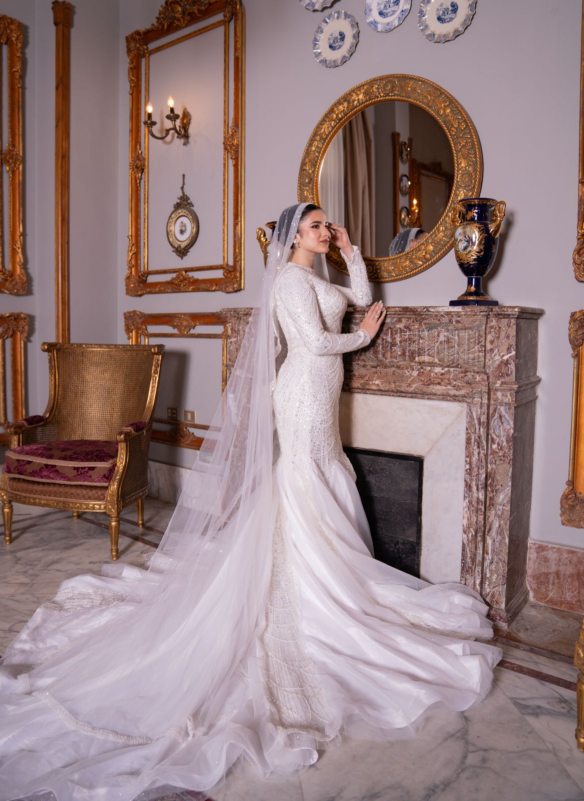 Sequinned Mermaid Wedding Dress