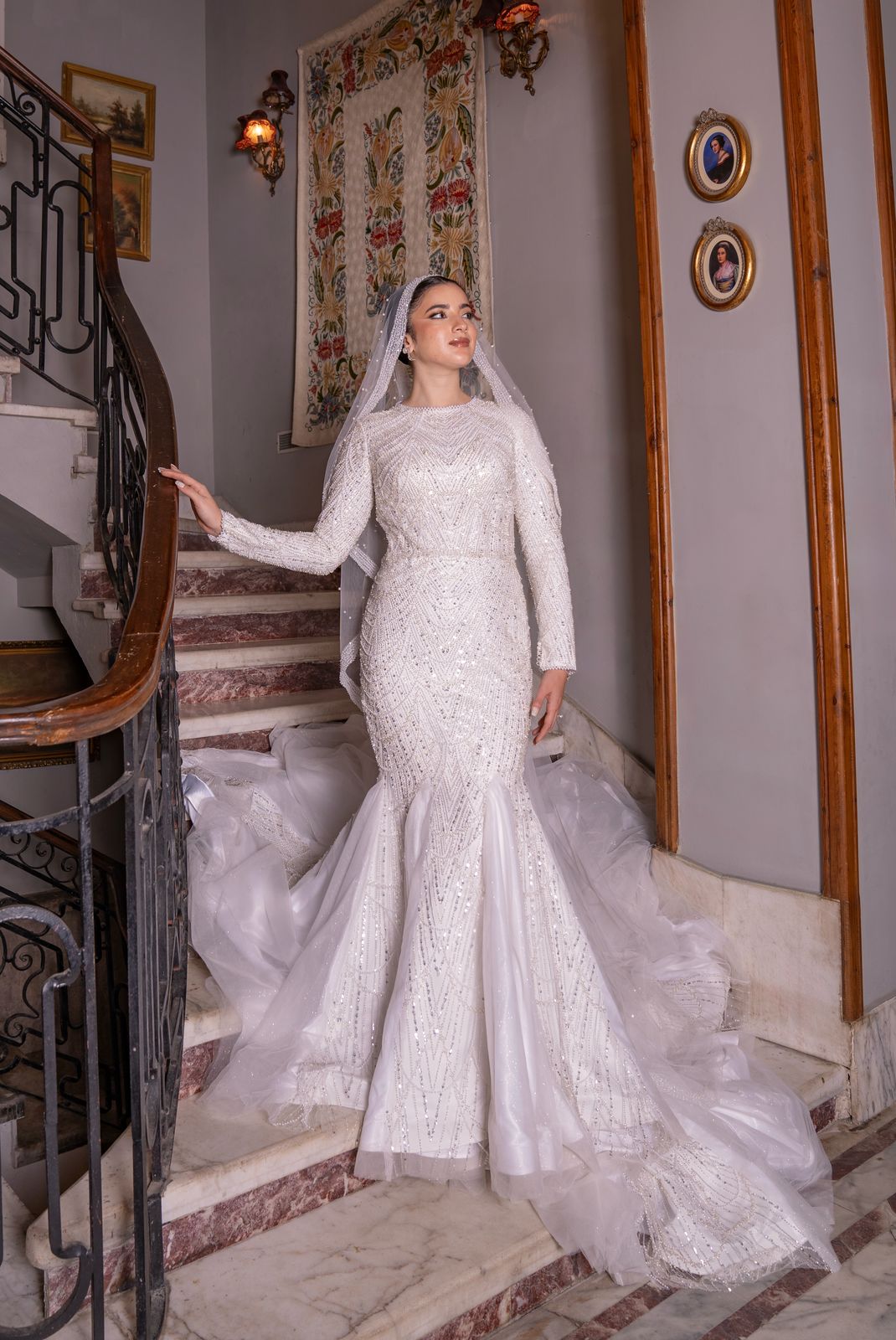 Sequinned Mermaid Wedding Dress