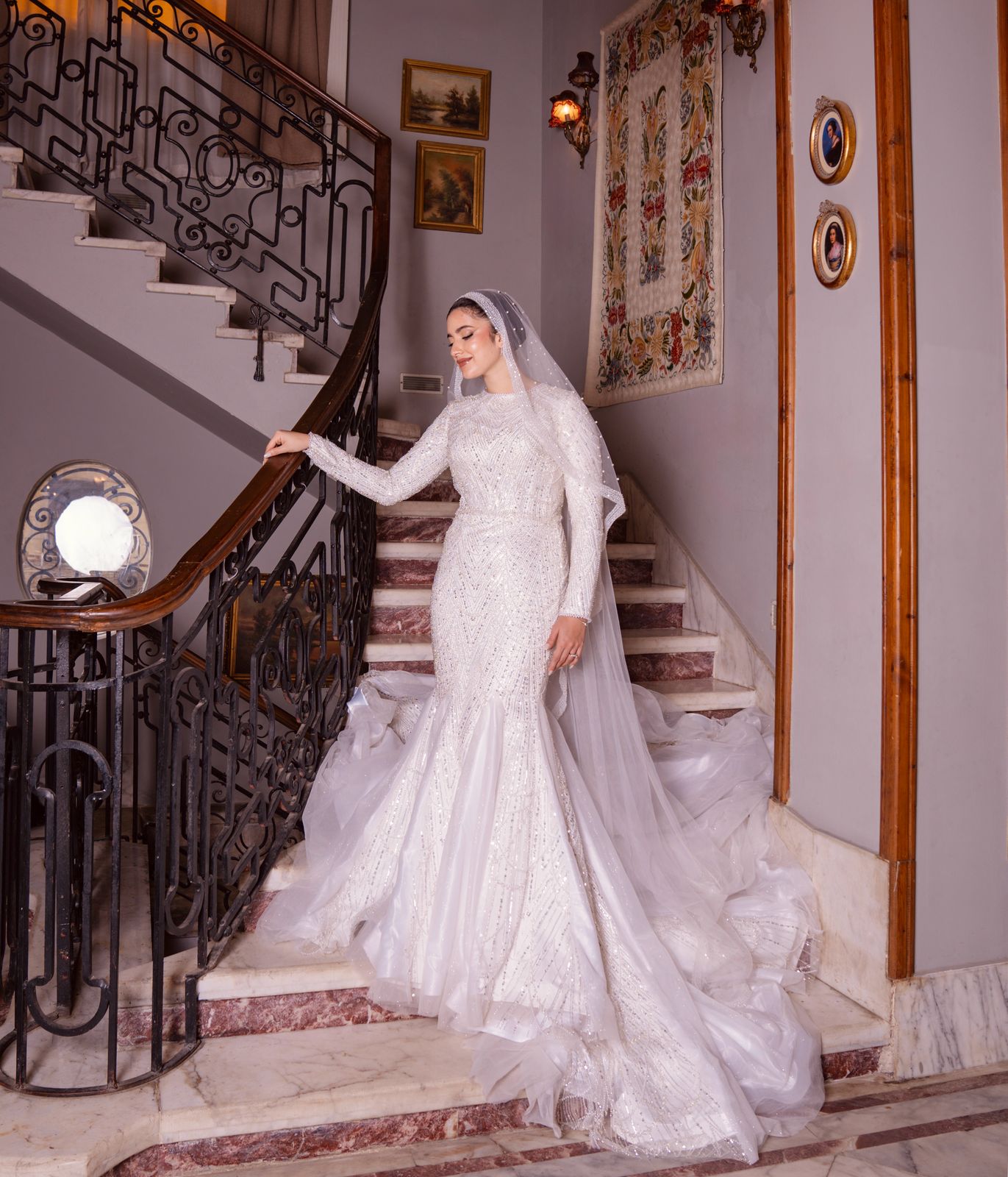Sequinned Mermaid Wedding Dress