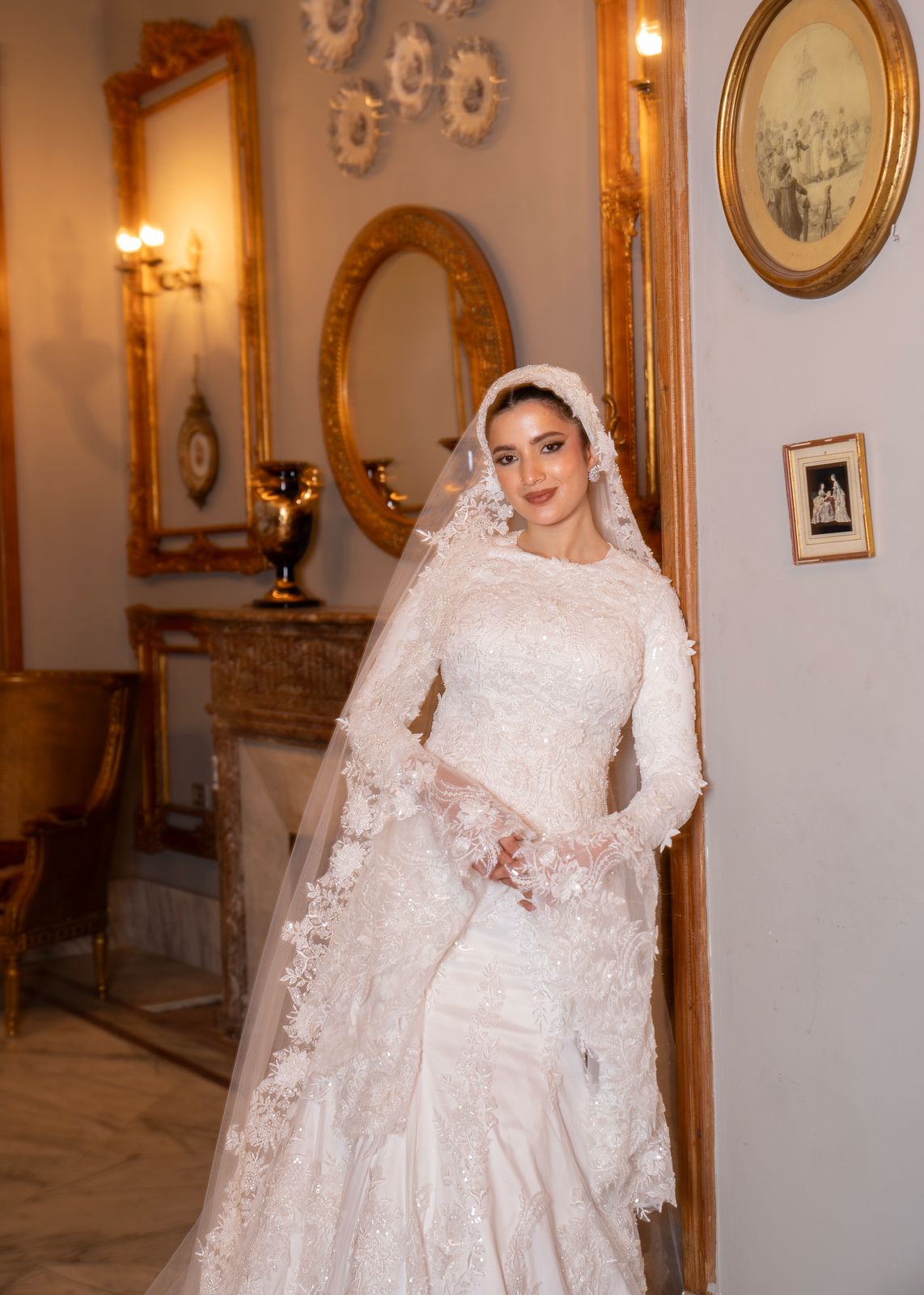 Embroidered Mermaid Wedding Dress