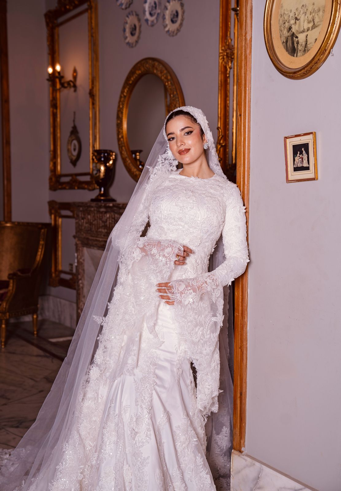 Embroidered Mermaid Wedding Dress