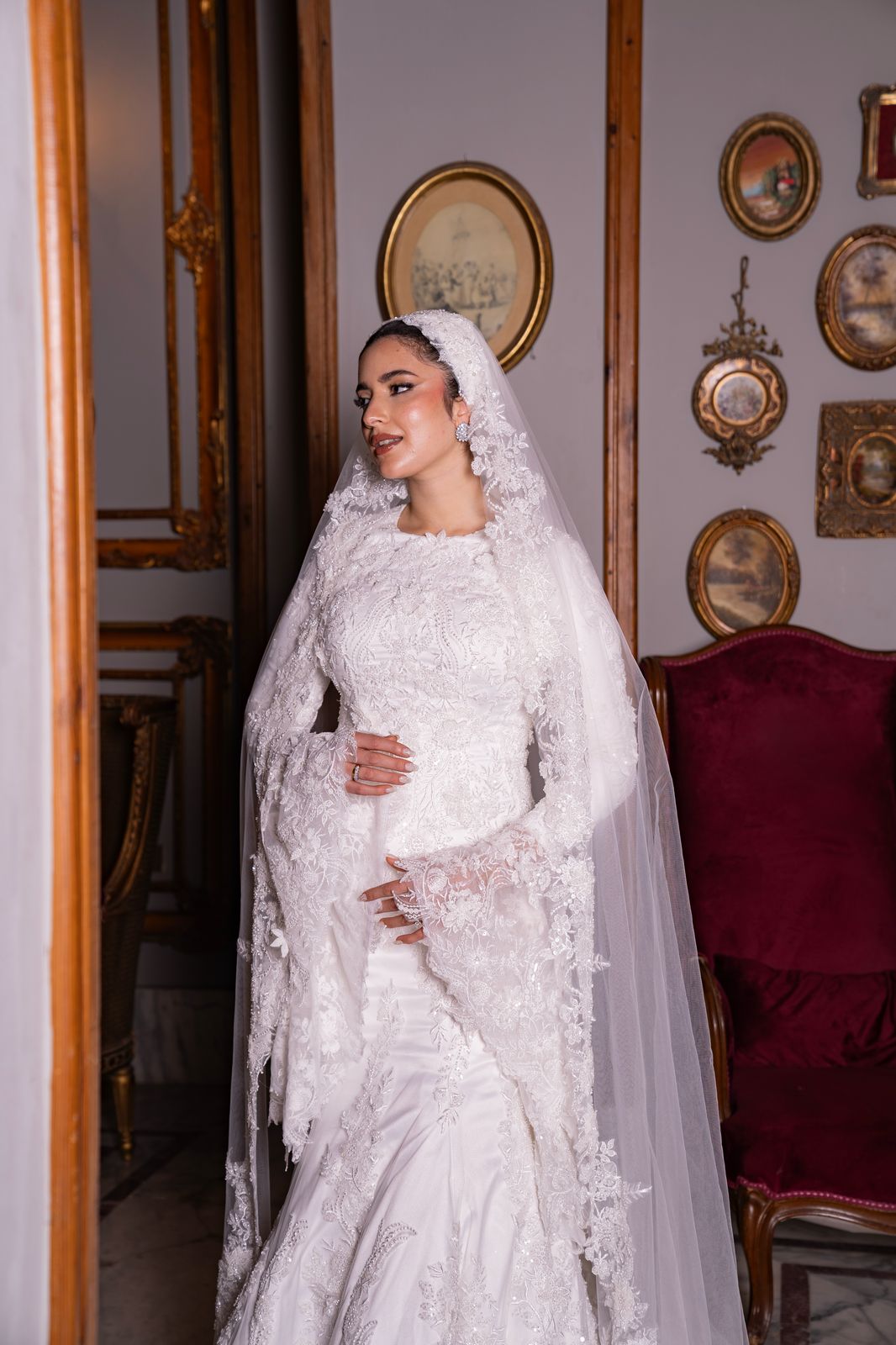Embroidered Mermaid Wedding Dress