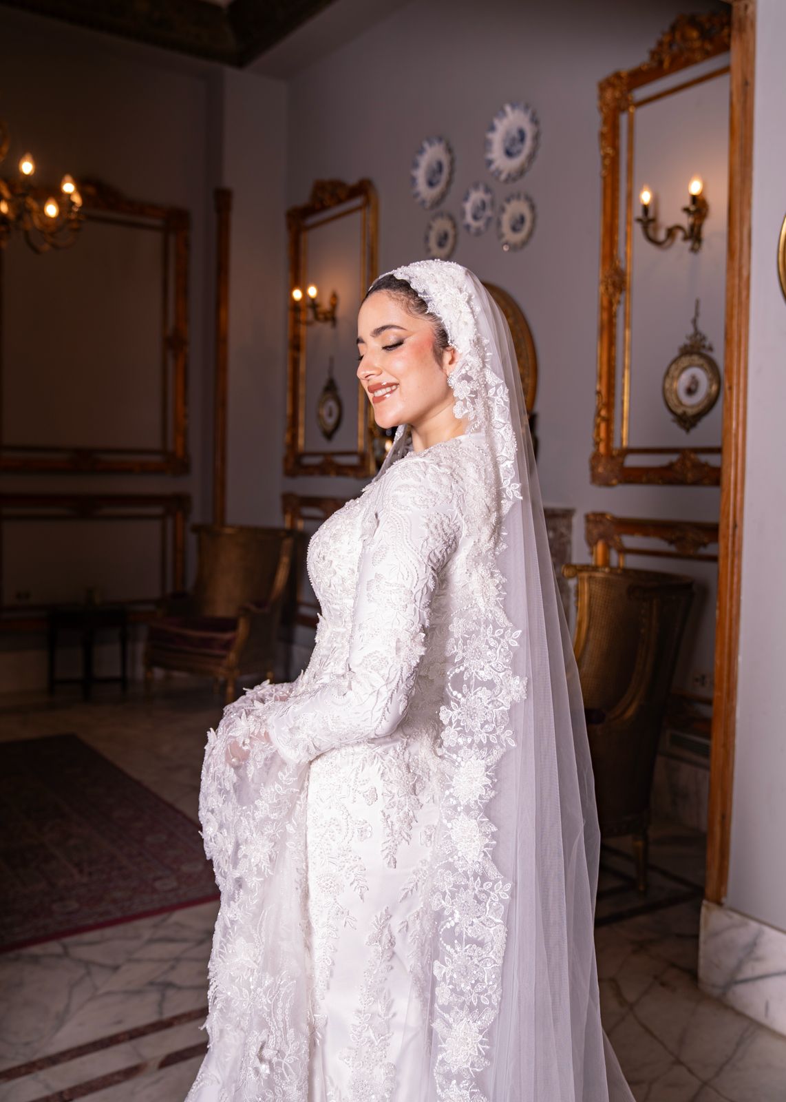Embroidered Mermaid Wedding Dress
