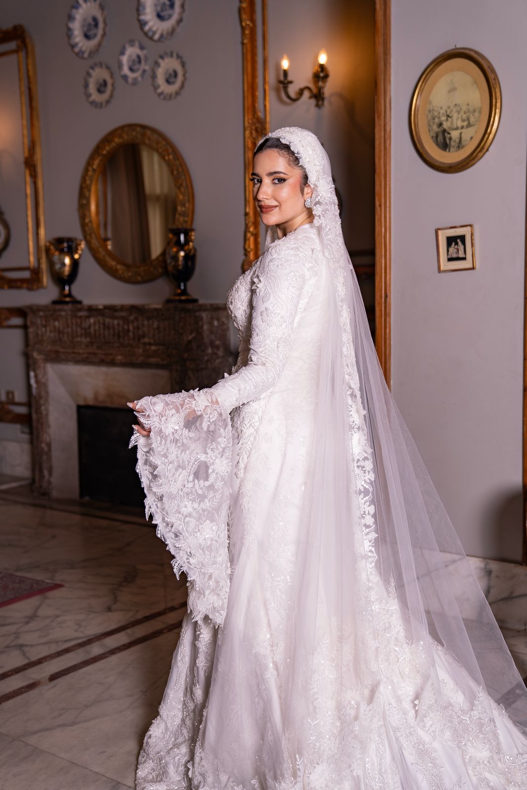 Embroidered Mermaid Wedding Dress