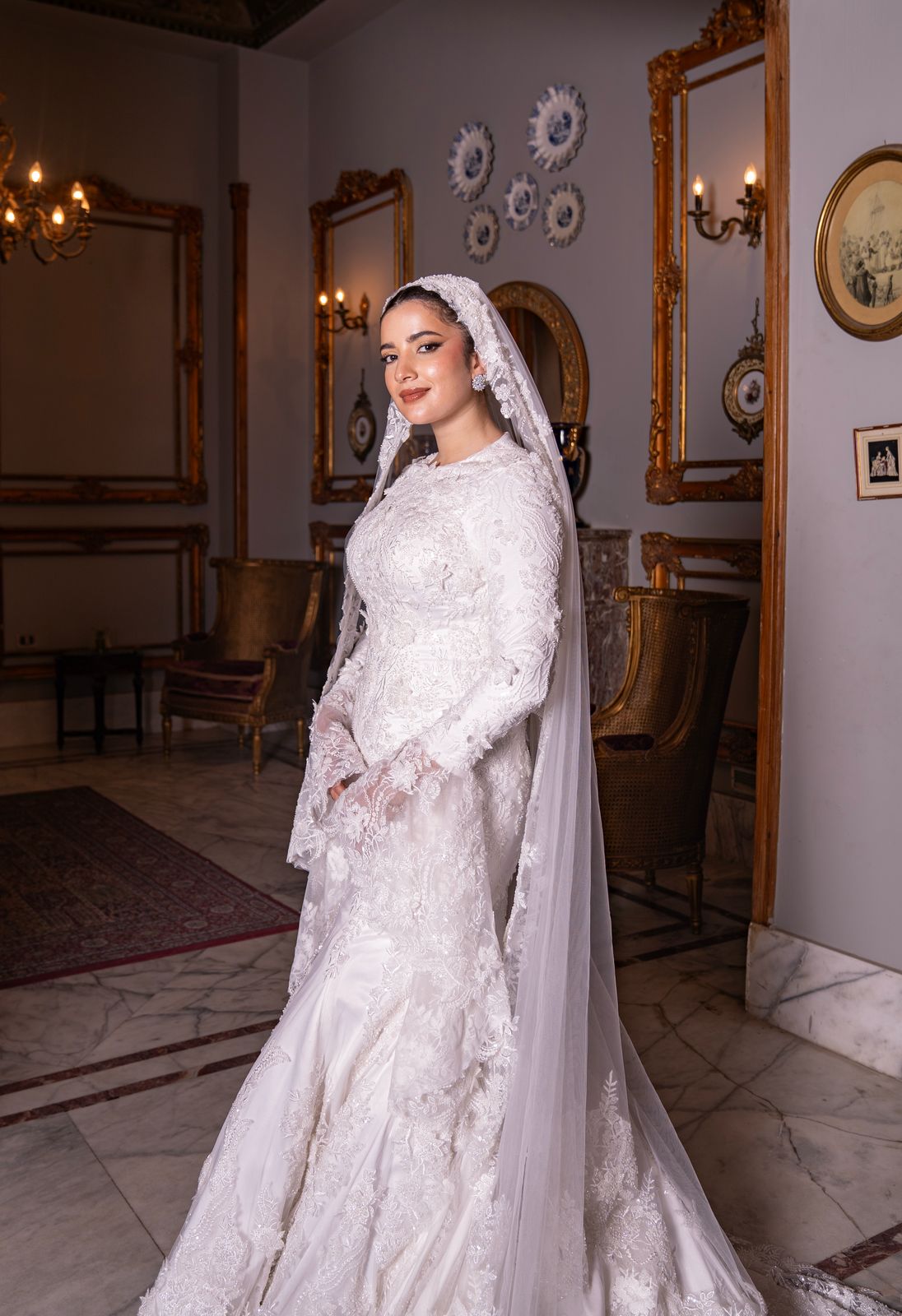 Embroidered Mermaid Wedding Dress