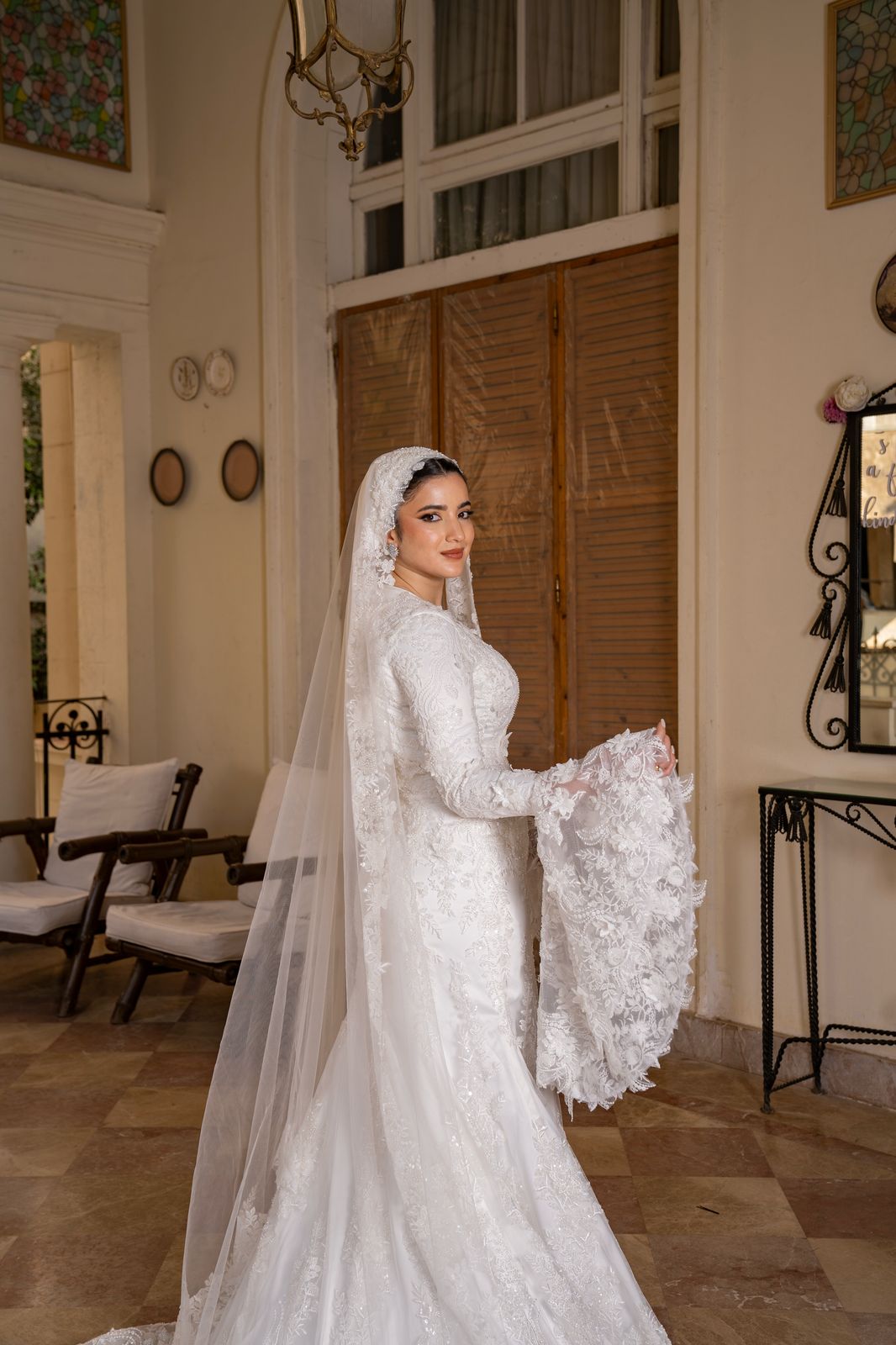 Embroidered Mermaid Wedding Dress