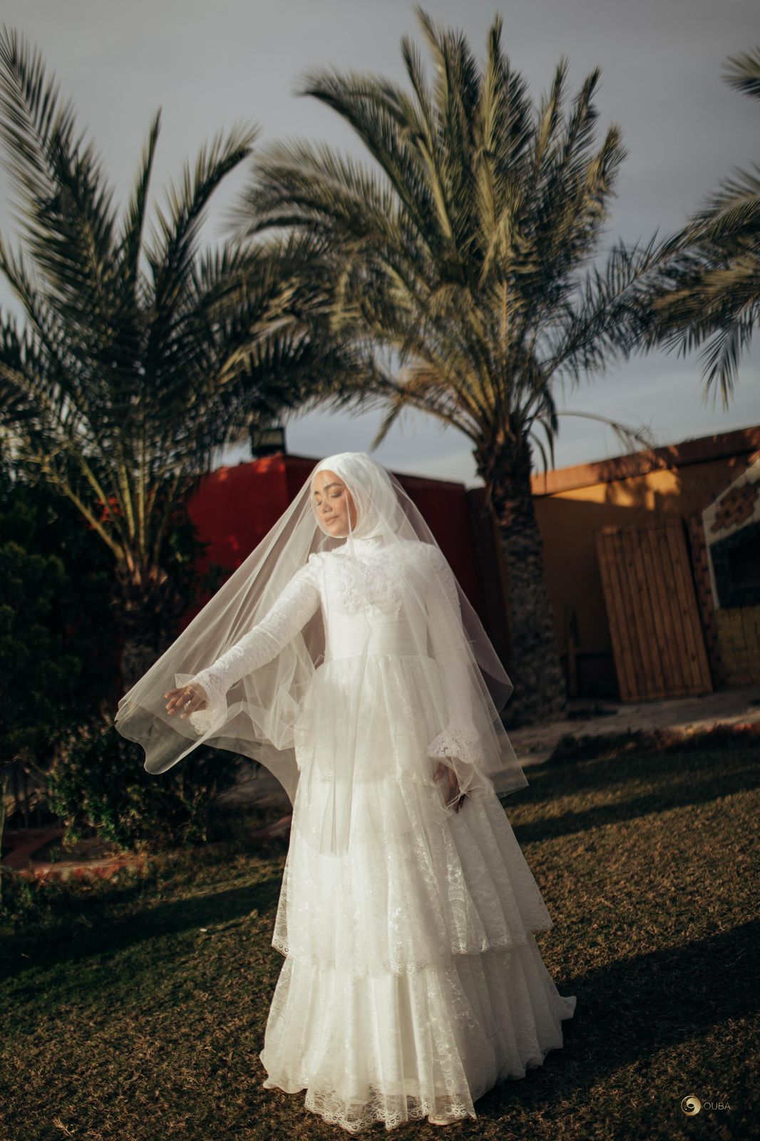 Vintage Lace Layered Wedding Dress
