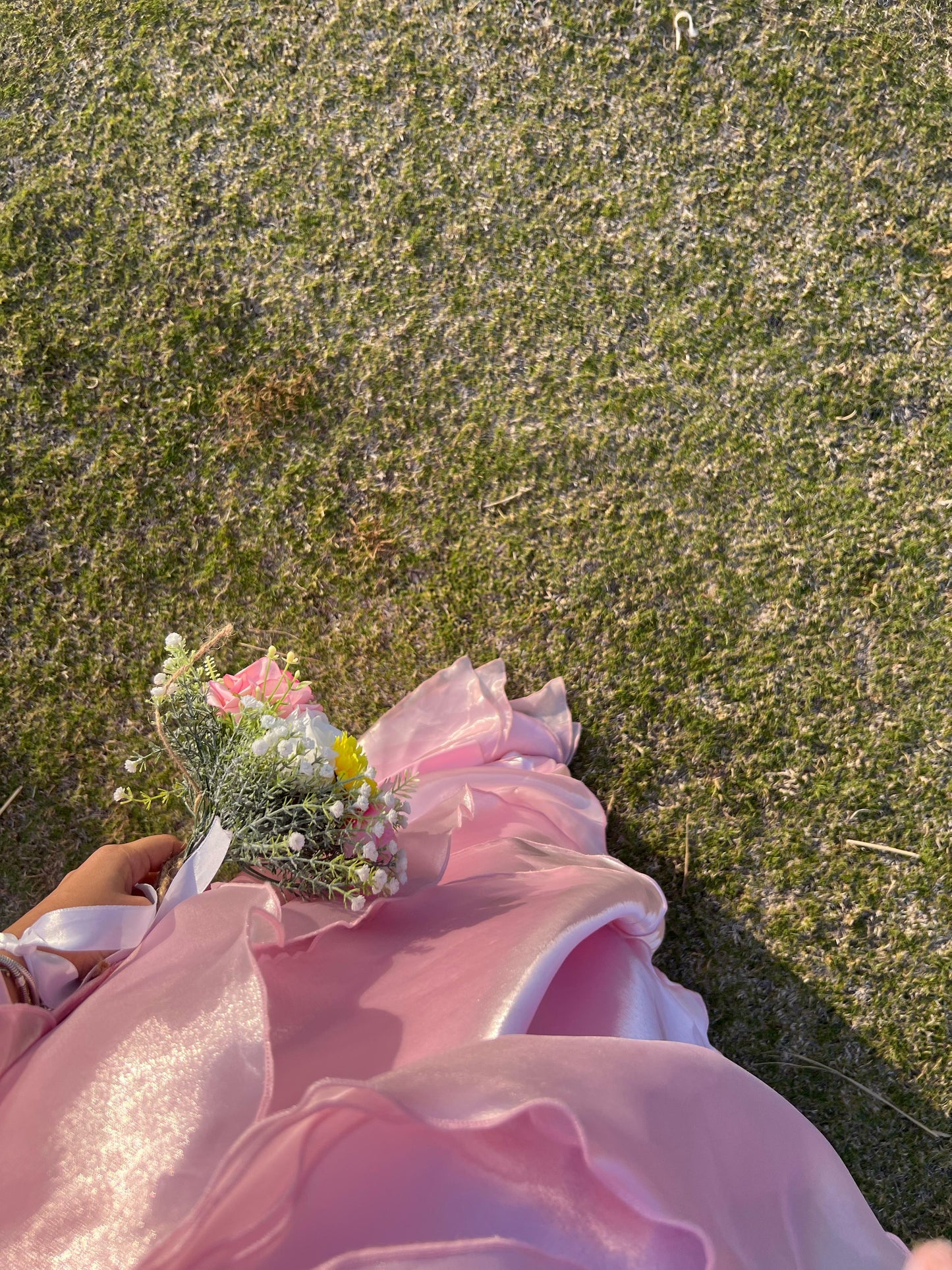 Organza Rose  Satin Soiree  Dress