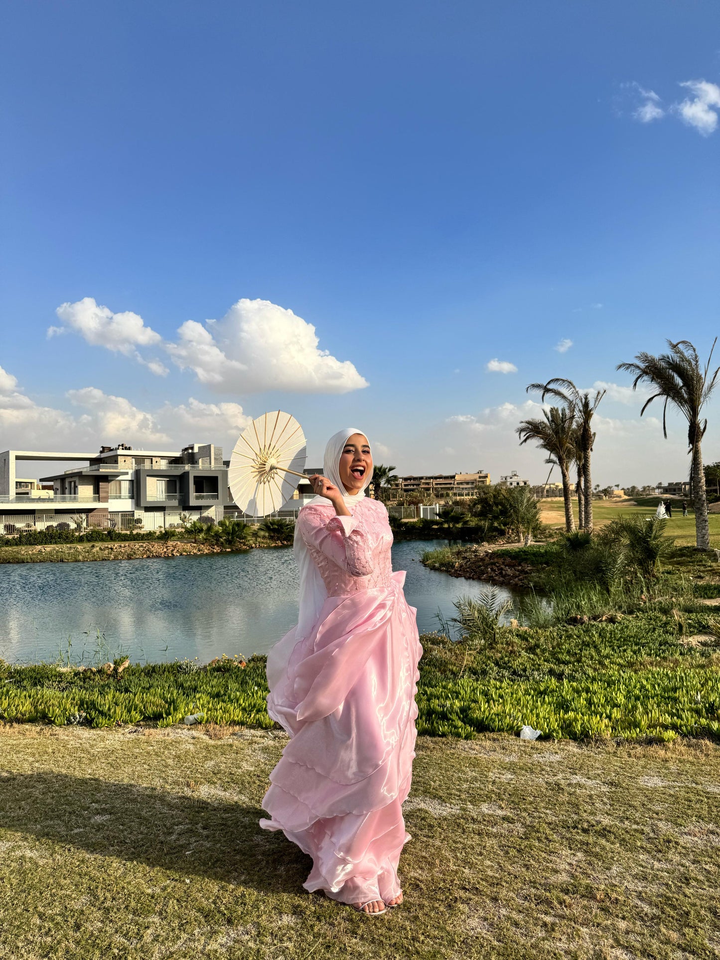 Organza Rose  Satin Soiree  Dress