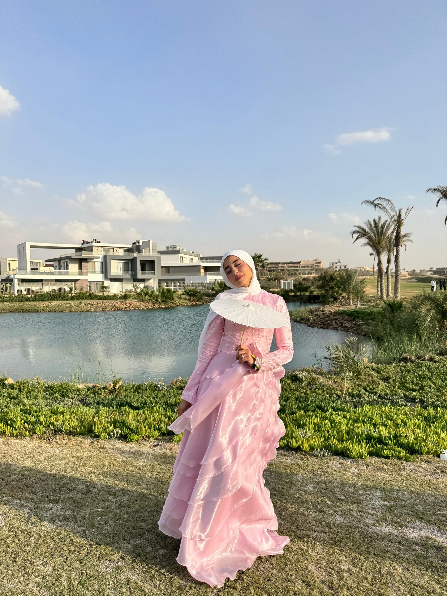 Organza Rose  Satin Soiree  Dress