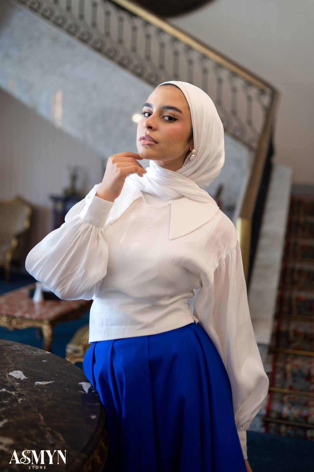 Off-white Collar Soiree Blouse