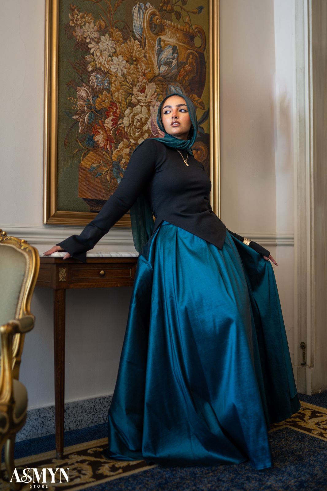 Petroleum Cloche Soiree Skirt