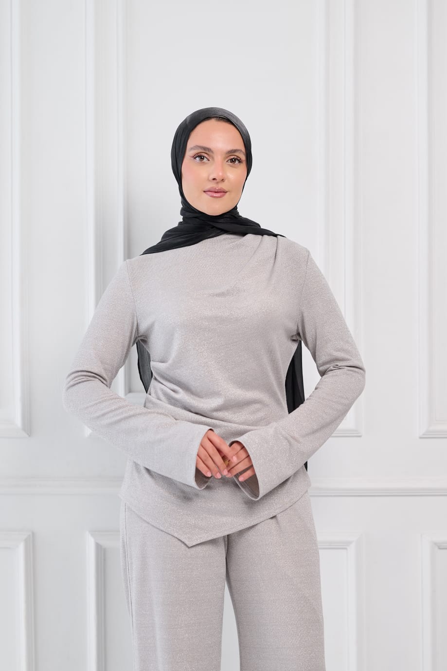 Defined Glow Soiree Set in Mushroom Beige