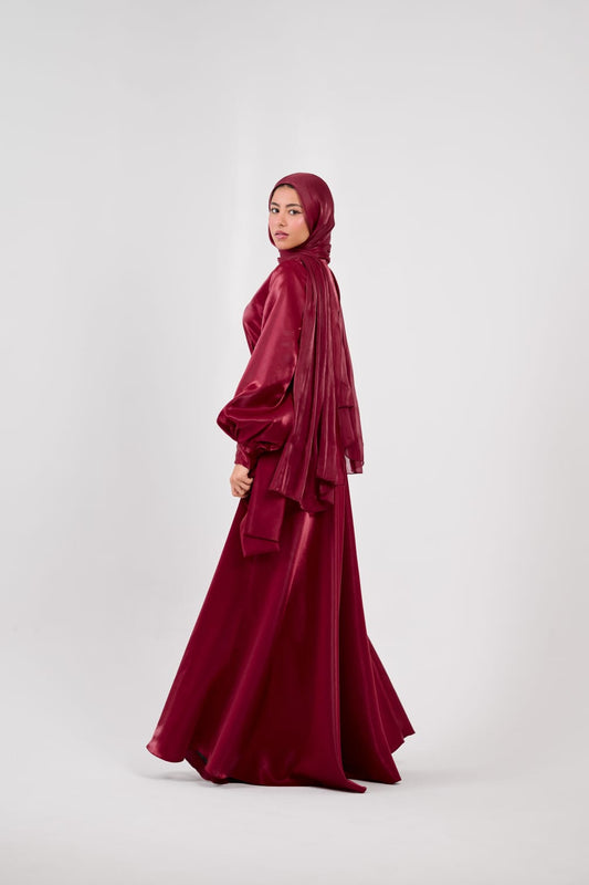 Shadow & Shine Soiree Set in Burgundy