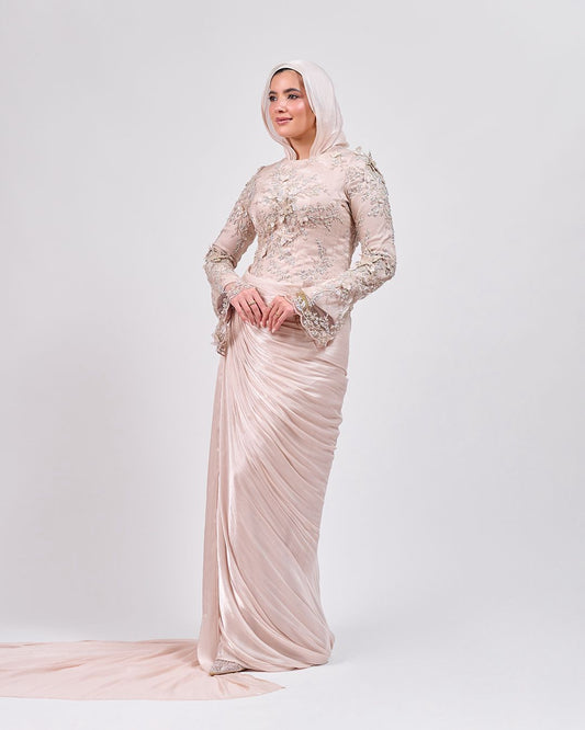 The Elegance in Detail Dress in Blush Nude