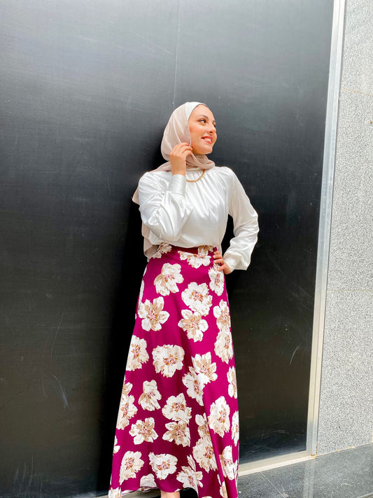 Floral Purple Skirt