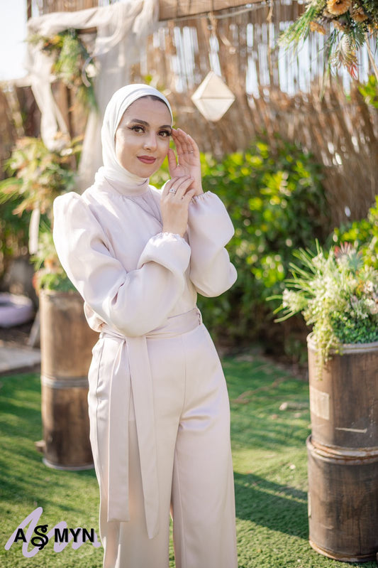 Body-rose High Neck Organza Blouse