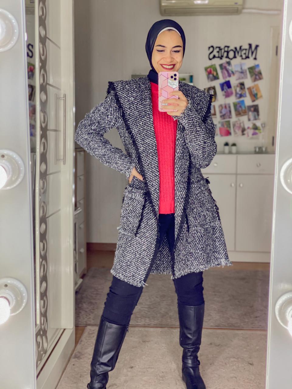 Gray Wool Winter Cardigan