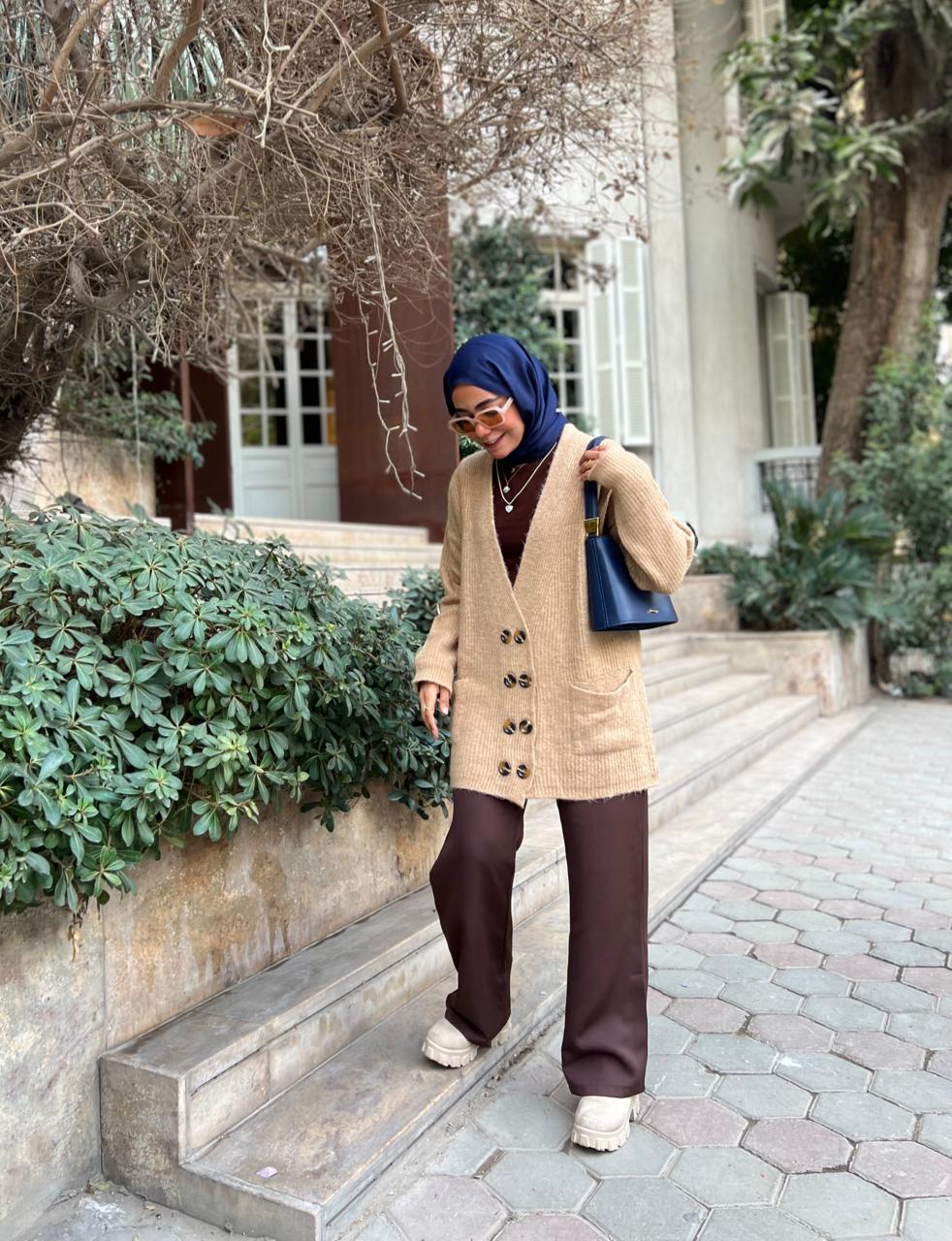 Brown Wide Suit Pants