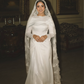 Satin-Lace Bridal Sheath Dress