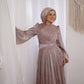 Cashmere Draped Soiree Dress