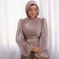 Cashmere Draped Soiree Dress