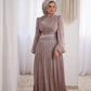 Cashmere Draped Soiree Dress