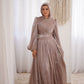 Cashmere Draped Soiree Dress