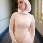 Champagne Lace satin Soiree Dress
