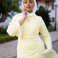 Yellow Chiffon Soiree Dress