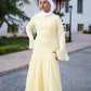 Yellow Chiffon Soiree Dress