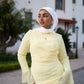 Yellow Chiffon Soiree Dress