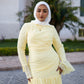 Yellow Chiffon Soiree Dress