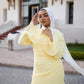 Yellow Chiffon Soiree Dress
