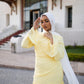 Yellow Chiffon Soiree Dress