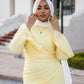 Yellow Chiffon Soiree Dress
