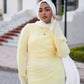 Yellow Chiffon Soiree Dress