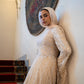 Champagne Embroidered Soiree Dress