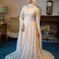 Champagne Embroidered Soiree Dress