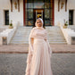 Champagne Soiree Chiffon Dress