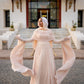 Champagne Soiree Chiffon Dress