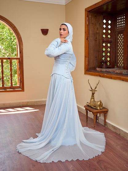 Jeweled Grace dress in powder blue