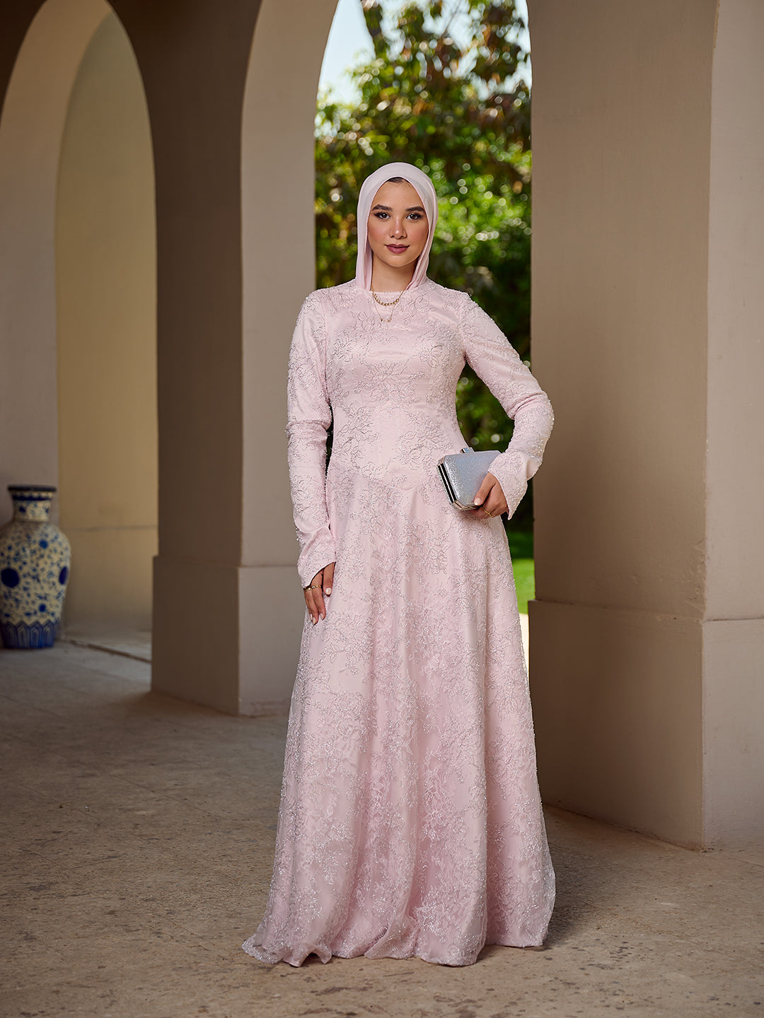 The grace lace dress  pink