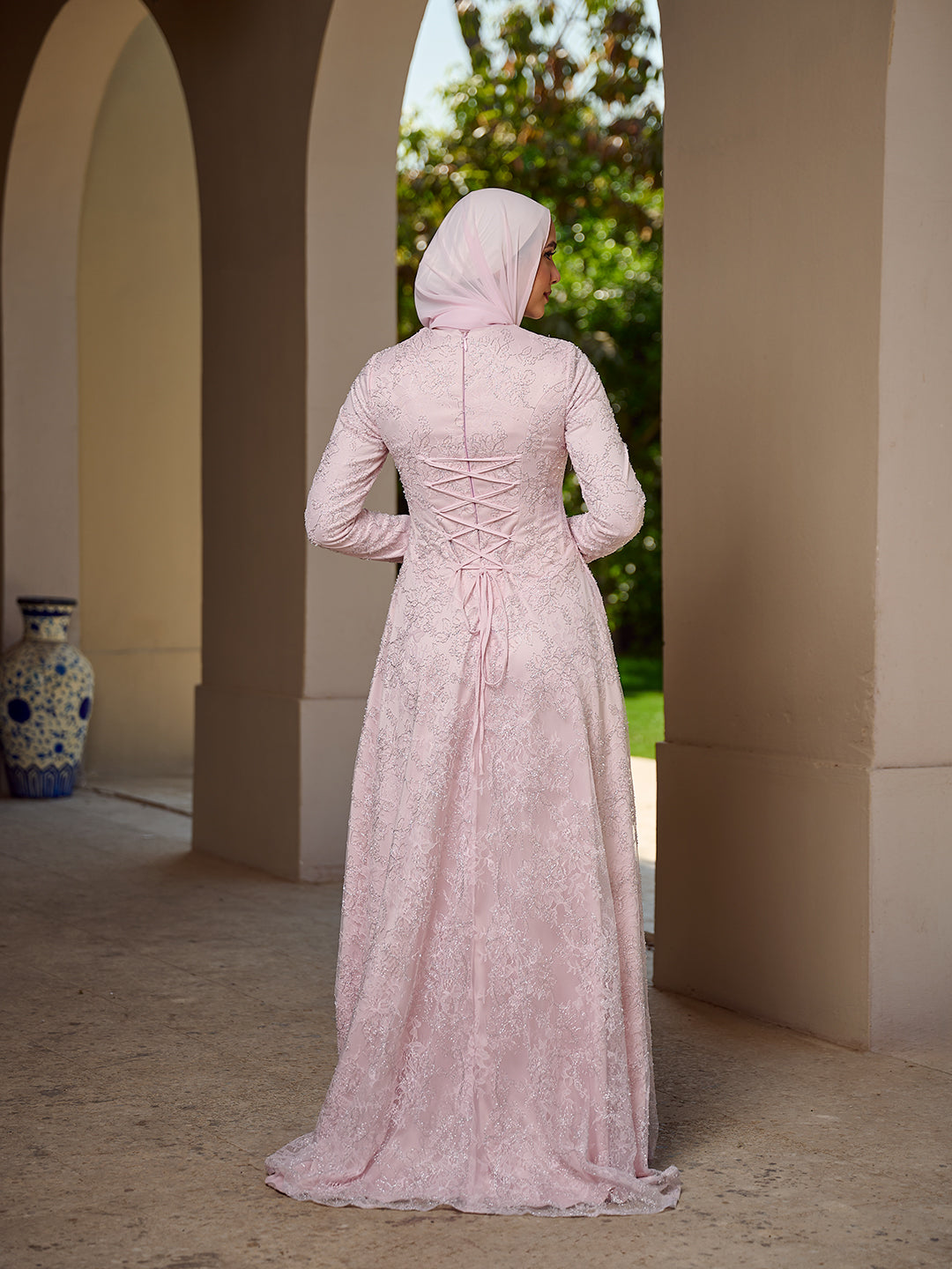 The grace lace dress  pink